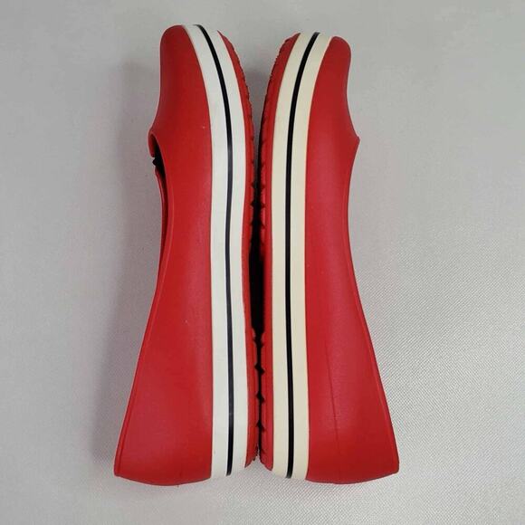 Crocs Crocband Citilane Dual Comfort Red Flats Slip On Shoes Women Size 9 - Picture 3 of 6